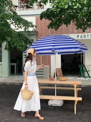 Puff sleeve short shirt and matching skirt set