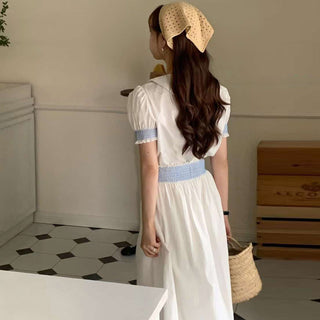 Puff sleeve short shirt and matching skirt set