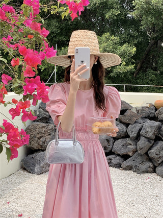 Pink Waist Slimming dress