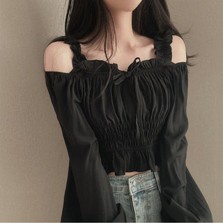 Bubble Sleeve Short Shirt Top