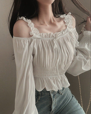 Bubble Sleeve Short Shirt Top