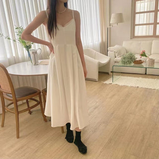 V-neck slim dress