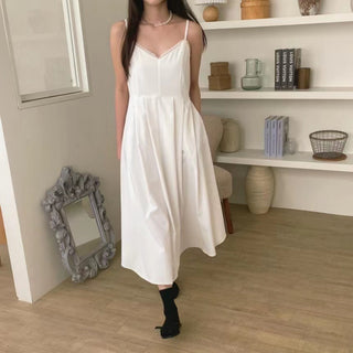 V-neck slim dress