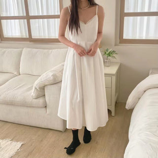 V-neck slim dress