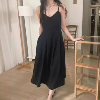 V-neck slim dress