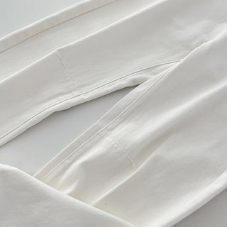 Wide-leg white jeans