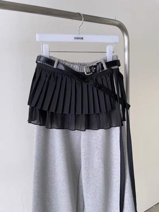 Lace Pleated Skirt