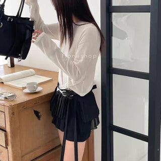 Lace Pleated Skirt