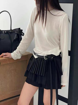 Lace Pleated Skirt