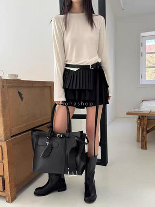 Lace Pleated Skirt