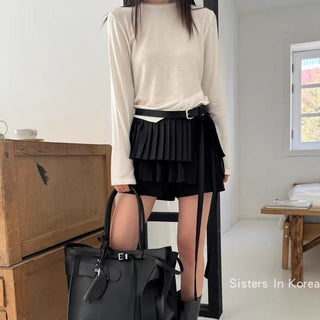 Lace Pleated Skirt