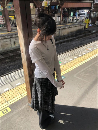 Patchwork Plaid Skirt