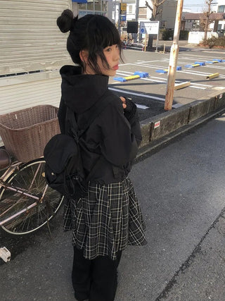 Patchwork Plaid Skirt