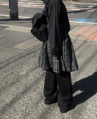 Patchwork Plaid Skirt