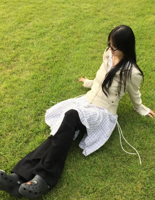 Patchwork Plaid Skirt
