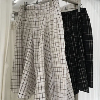 Patchwork Plaid Skirt