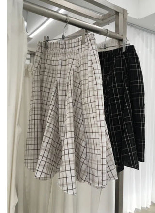 Patchwork Plaid Skirt