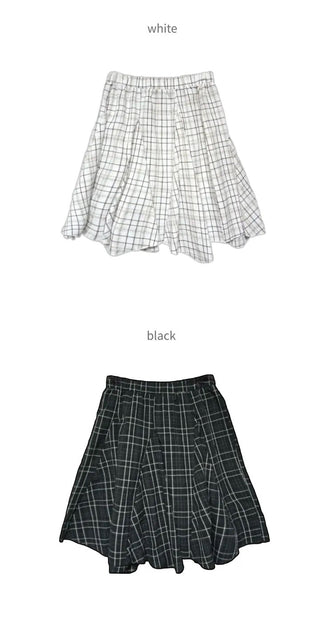 Patchwork Plaid Skirt