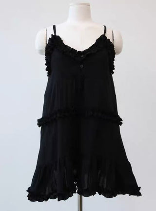 Ruffled Sling Dress