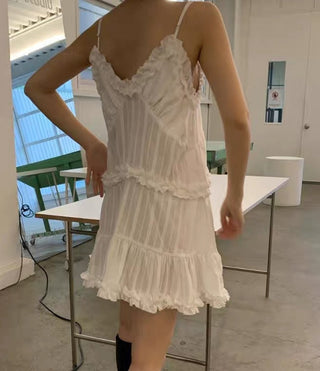 Ruffled Sling Dress