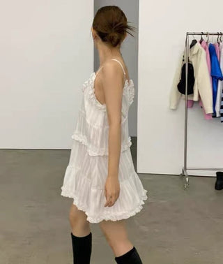 Ruffled Sling Dress