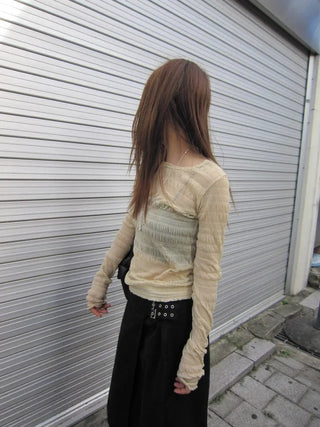 Pleated Lace Shirt