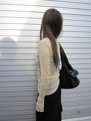 Pleated Lace Shirt
