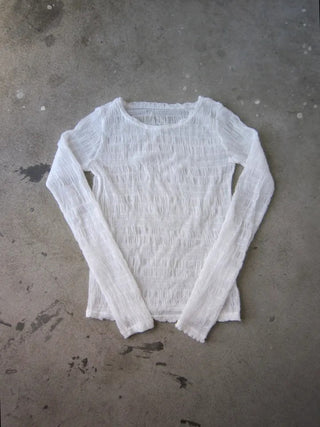 Pleated Lace Shirt