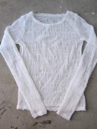 Pleated Lace Shirt