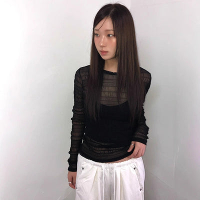 Pleated Lace Shirt