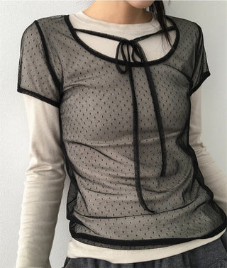 Dot Mesh Top