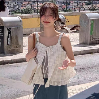Plaid Bandage Top