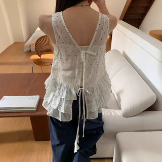 Dot Ruffle Vest