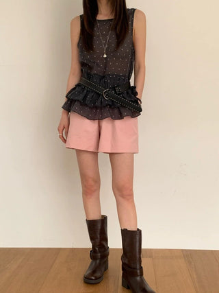 Dot Ruffle Vest