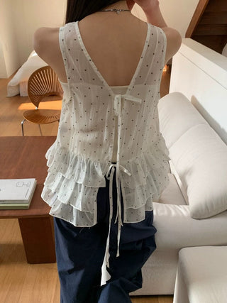 Dot Ruffle Vest