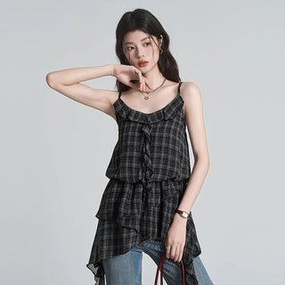 Plaid Chiffon Shirt