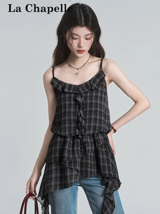 Plaid Chiffon Shirt