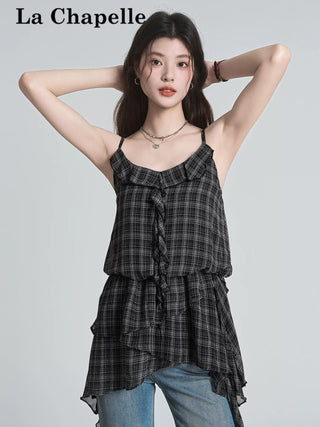 Plaid Chiffon Shirt