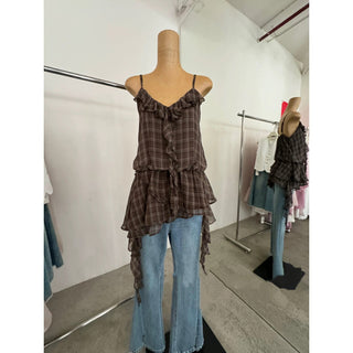 Plaid Chiffon Shirt