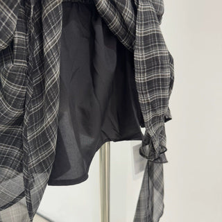 Plaid Chiffon Shirt