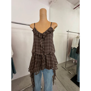 Plaid Chiffon Shirt