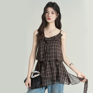 Plaid Chiffon Shirt