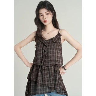 Plaid Chiffon Shirt