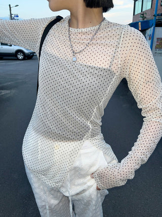 Polka Mesh Shirt