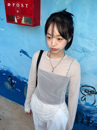 Polka Mesh Shirt