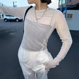 Polka Mesh Shirt