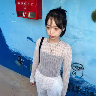 Polka Mesh Shirt