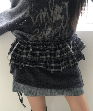 Plaid Pleated Skirt