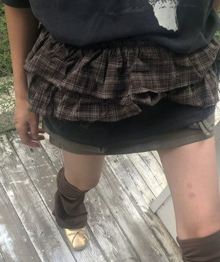 Plaid Pleated Skirt