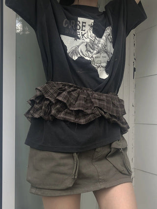 Plaid Pleated Skirt